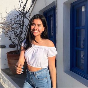 Hollister off the shoulder crop top